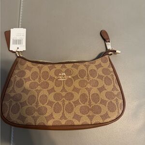 Coach Satin Shoulder Bag in Cream